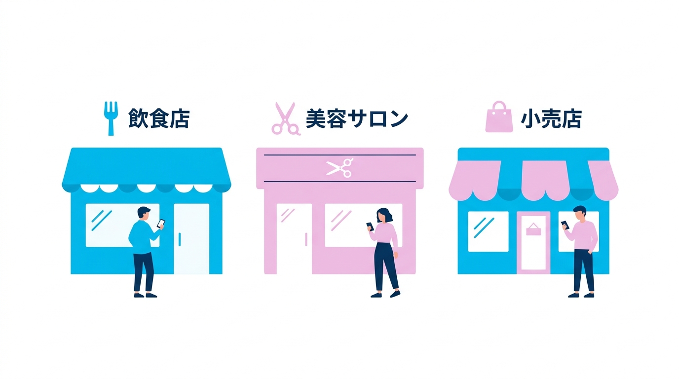 飲食店・美容サロン・小売店の業種別LINE公式アカウント設定比較