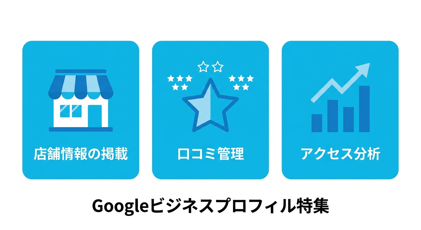 Googleビジネスプロフィールでできること（店舗情報の掲載・口コミ管理・アクセス分析）