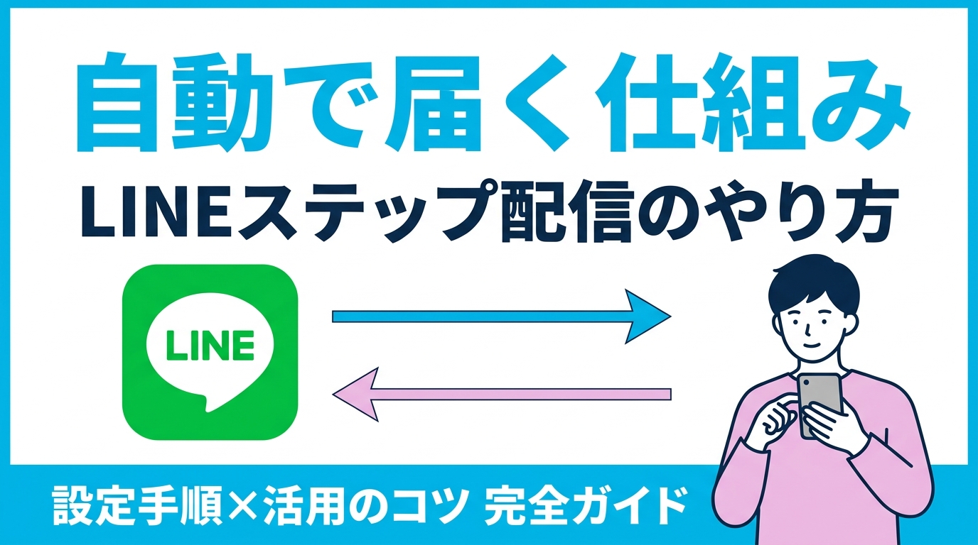 LINEステップ配信のやり方 アイキャッチ画像