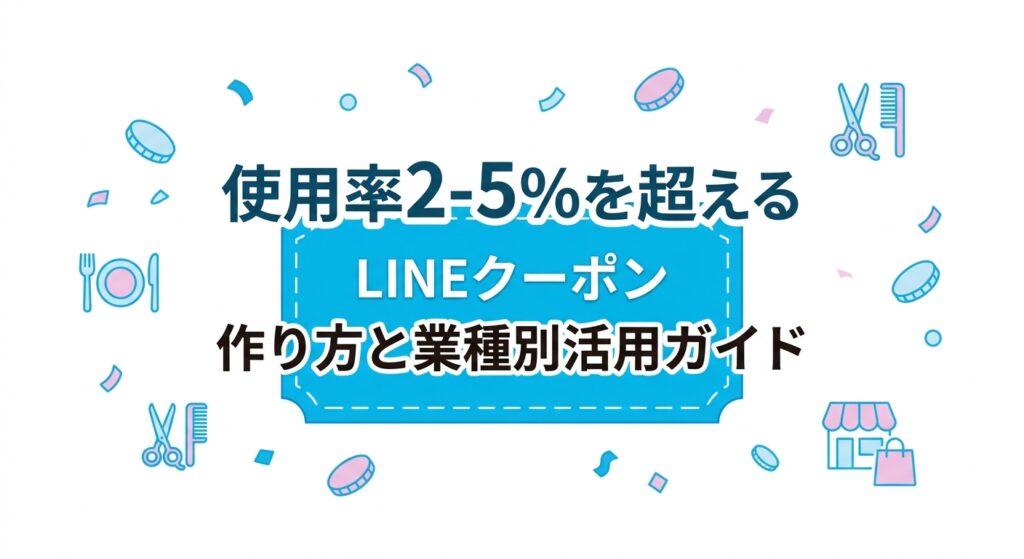 LINE公式アカウントのクーポンの作り方を解説する記事のアイキャッチ