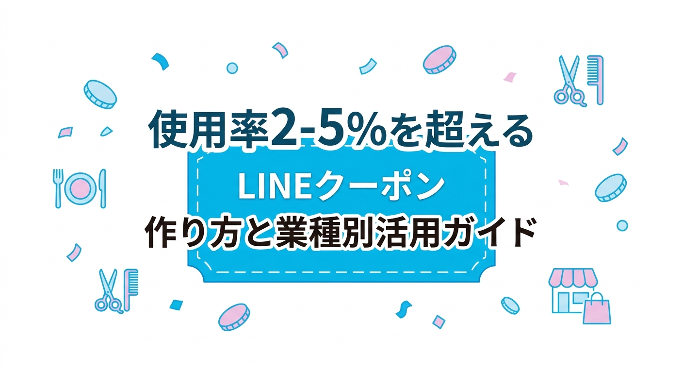 LINE公式アカウントのクーポンの作り方を解説する記事のアイキャッチ